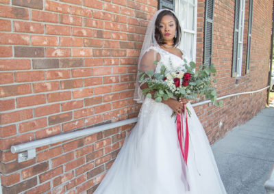 The Bride - Outdoor Wedding Venue - Bridal Portrait - Beautiful Wedding Photographs - Venue Rental - Williamsburg Square - United Women's Club of Lakeland